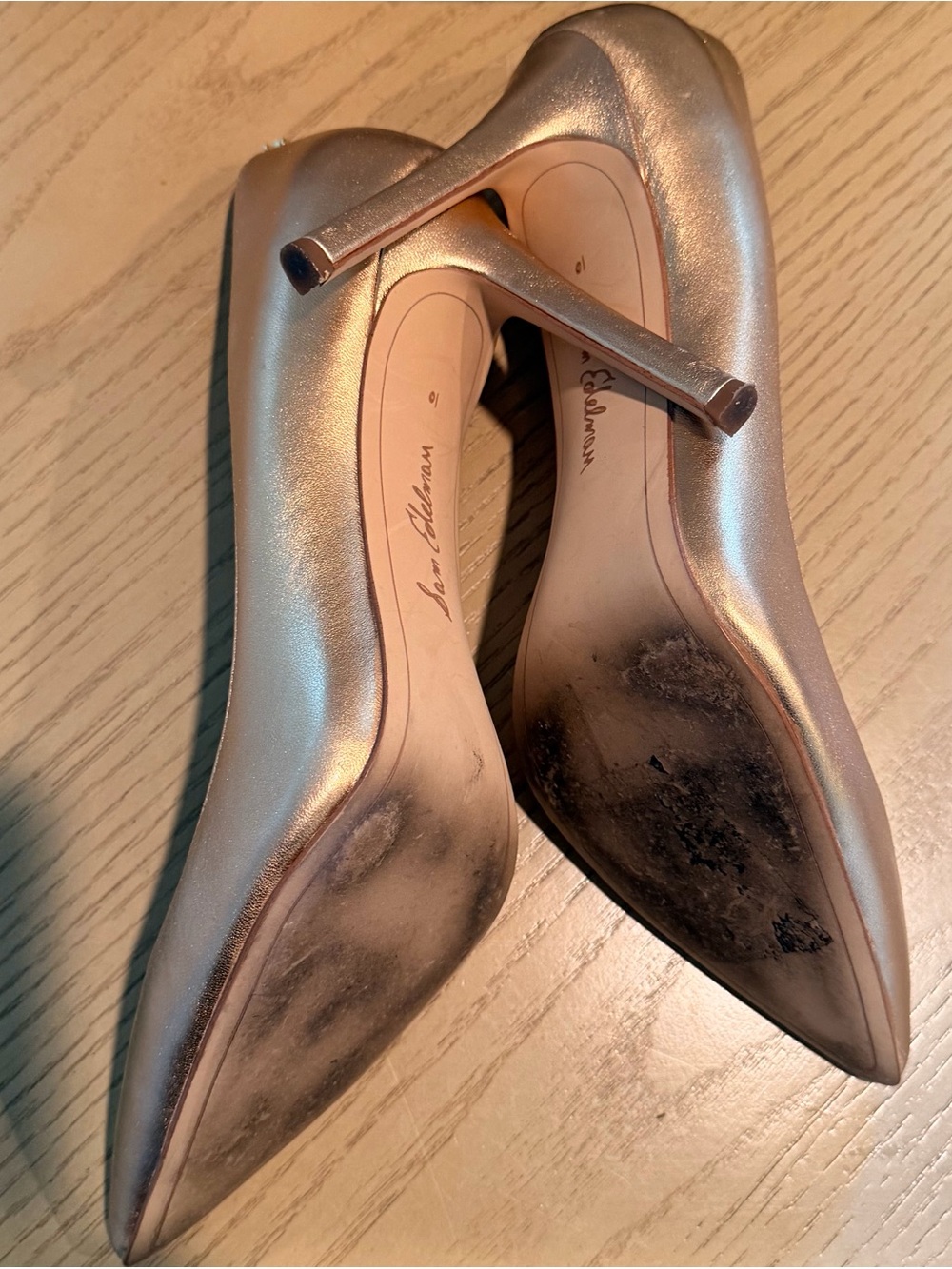 Sam Edelman Metallic Gold Pointed Pump - Picture 5 of 6